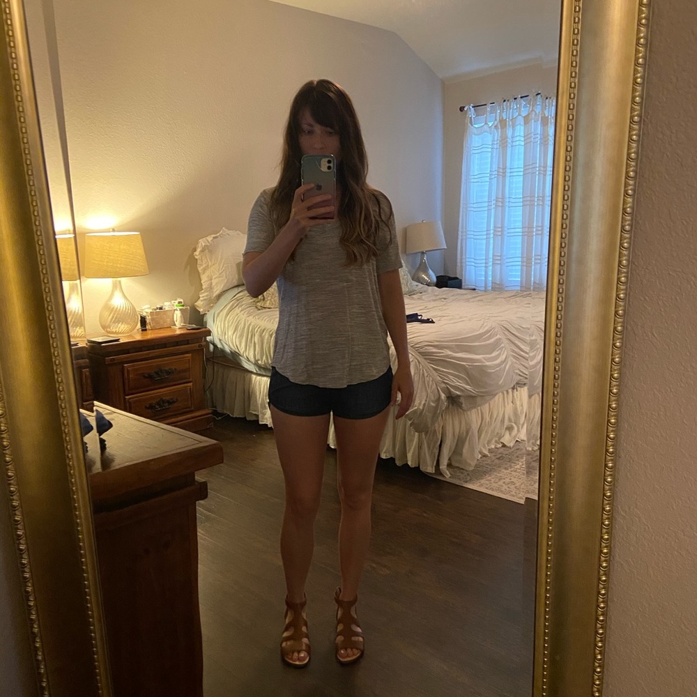 Stretchy Waist Jean Shorts